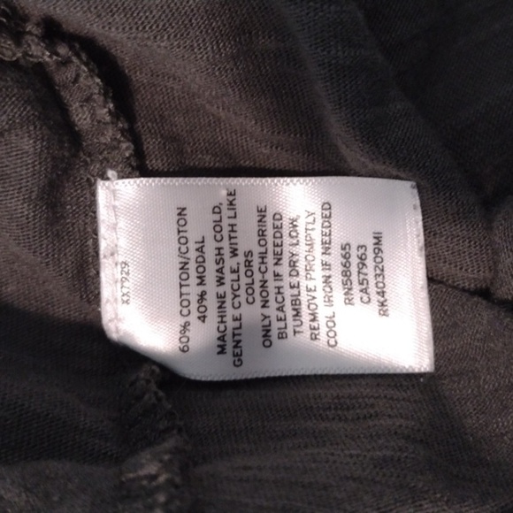 Susina Dk Green Slub Knit Top w Ruffle Hem Size L - Picture 6 of 6